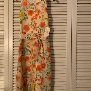 GB Girls Floral Orange and Yellow Dress